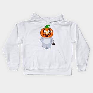 Hippo Halloween Pumpkin Kids Hoodie